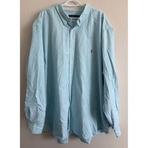 Polo Ralph Lauren 4XB Big & Tall Oxford Shirt Light Blue Button Down NWOT